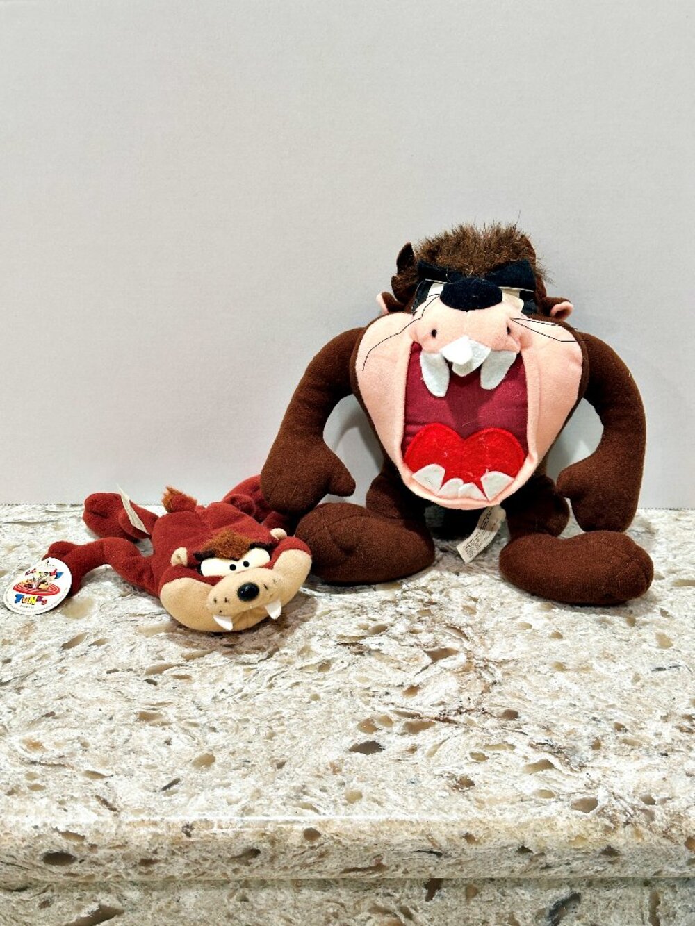 Looney Tunes VTG Tasmanian Devil Taz Plush Lot of 2 Play by Play Ace Novelties